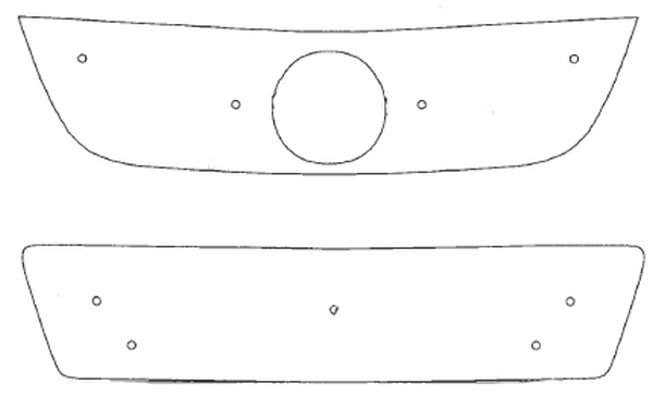 Trim/Protection Strip, radiator grille VW Touran 2003-2006