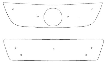 Trim/Protection Strip, radiator grille VW Touran 2003-2006