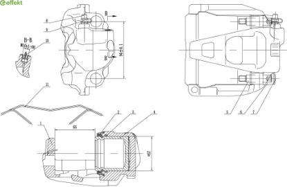 Brake Caliper VAG - 8K0 615 123 C Brake Caliper VAG - 8K0 615 123 C