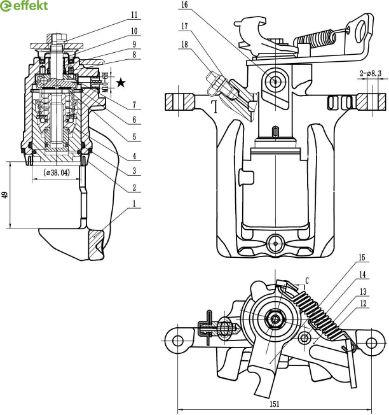 Brake Caliper GENERAL MOTORS - 13300883