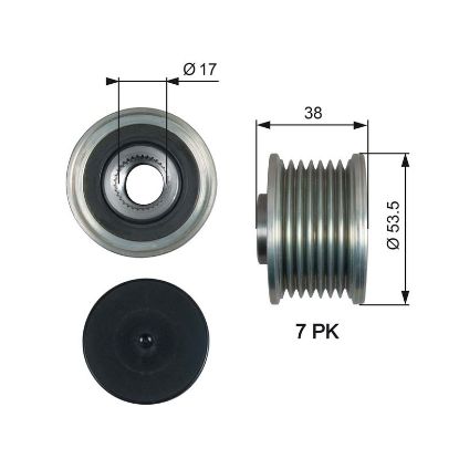Alternator Freewheel Clutch Nissan