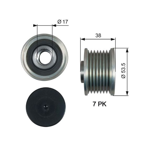 Alternator Freewheel Clutch Nissan