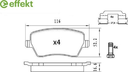 Brake Pad Set, disc brake RENAULT - 41 06 040 76R