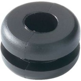 Cable Entry Grommet PVC  läbiviik, must 6,4x9,5mm  25tk