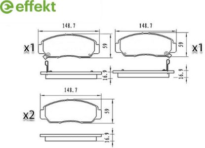 Brake Pad Set, disc brake HONDA - 45022-SNB-E01