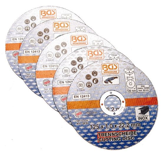 Flap Wheel Sanding Disc, angle grinder Lõikeketas Roostevaba terasele 125x1,0x22,2  5tk