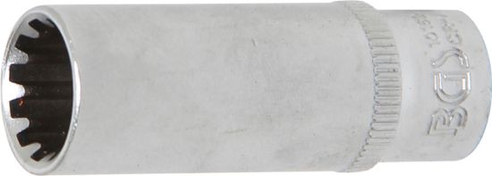 Socket Wrench Insert 1/4" Deep Socket "Gear Lock", 12 mm