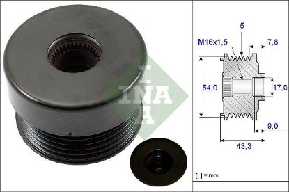 Alternator Freewheel Clutch Opel 1204412