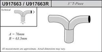 Centre/Rear Muffler T toru 76x63,5 RV