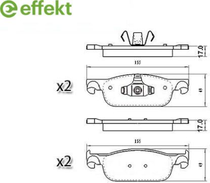 Brake Pad Set, disc brake Renault