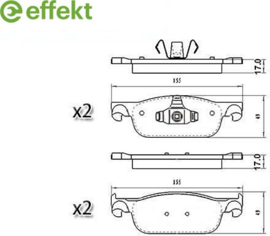 Brake Pad Set, disc brake Renault