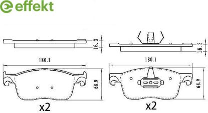 Brake Pad Set, disc brake PSA Brake Pad Set, disc brake PSA