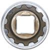 Socket Wrench Insert 1/4" Deep Socket "Gear Lock", 13 mm