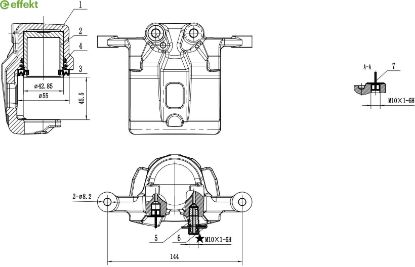 Brake Caliper HYUNDAI - 58230-2W700