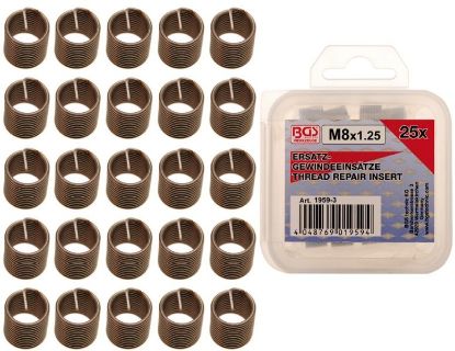 Assortment, thread repair M8x1,25 Keermeparanduskomplekti tarvikud