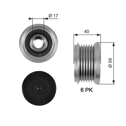 Alternator Freewheel Clutch JUMPER Buss 06a.-