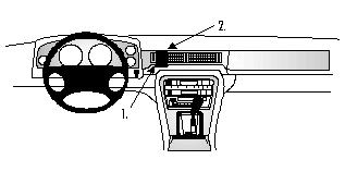 Trim Frame Jaguar XJ 87-98 keskele