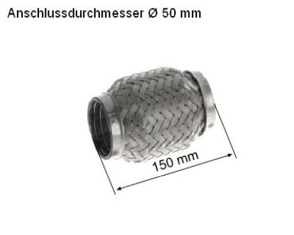 Flexible Pipe, exhaust system 50x150mm tugev sisu