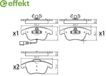 Brake Pad Set, disc brake VAG