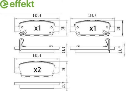 Brake Pad Set, disc brake RENAULT - 41 06 014 08R