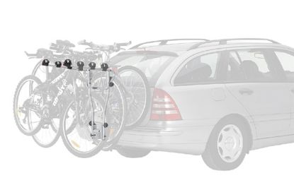 Bike Rack, trailer hitch carrier HangOn 4 (4 rattale, kallutusega)