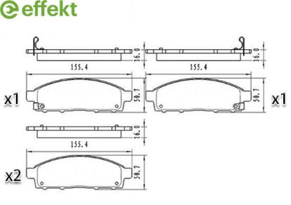 Brake Pad Set, disc brake Nissan