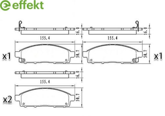 Brake Pad Set, disc brake Nissan