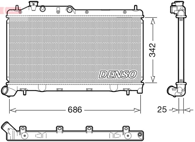 Radiator, engine cooling SUBARU 45119AG080 Radiator, engine cooling SUBARU 45119AG080