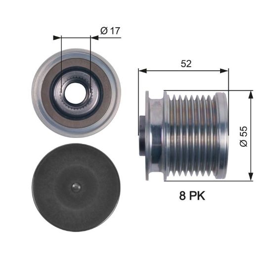 Alternator Freewheel Clutch M-CLASS (W164), R-CLASS