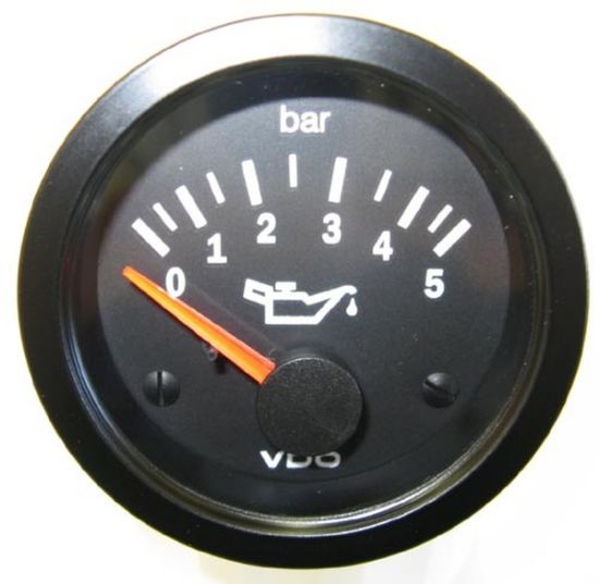 Gauge, oil pressure 12V 52mm 0 - 5bar