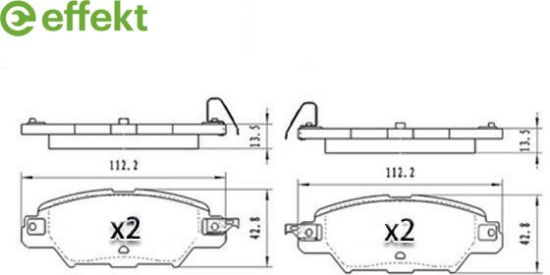 Brake Pad Set, disc brake MAZDA - KAY0-26-48Z