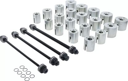 Press/Support Sleeve Set, pressing in/out tool set Pukside pressimiskomplekt 24 osa 4 spindlit
