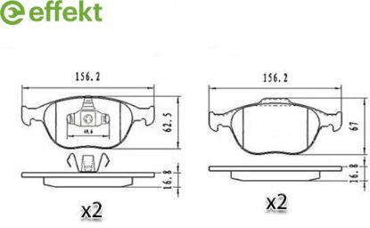 Brake Pad Set, disc brake FORD