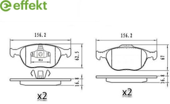 Brake Pad Set, disc brake FORD