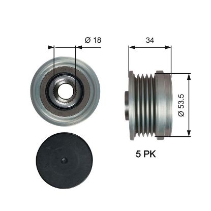 Alternator Freewheel Clutch Seat