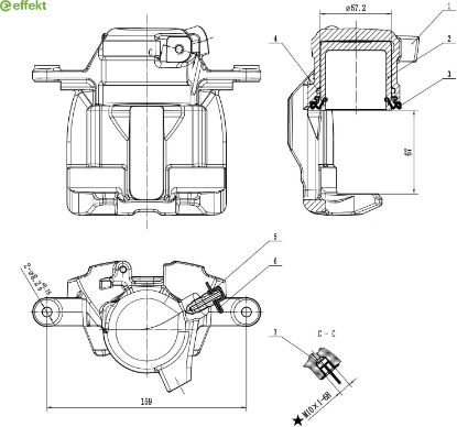 Brake Caliper MERCEDES-BENZ - 003 420 21 83