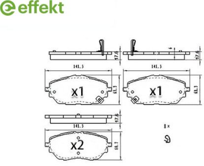 Brake Pad Set, disc brake Toyota