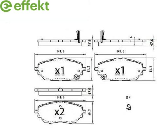Brake Pad Set, disc brake Toyota
