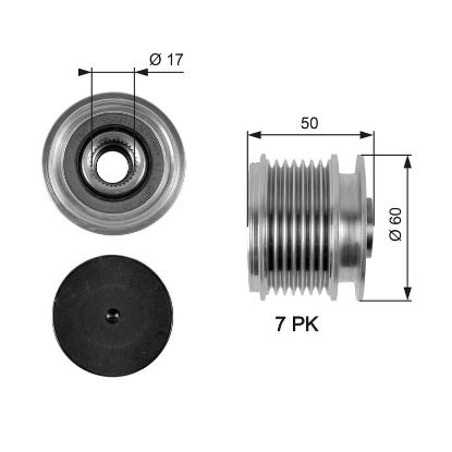 Alternator Freewheel Clutch 7789-10062