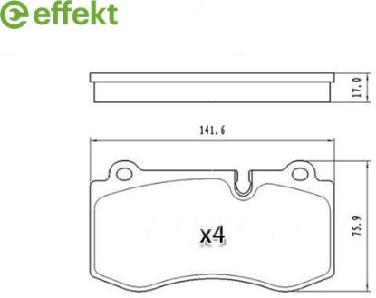 Brake Pad Set, disc brake MERCEDES