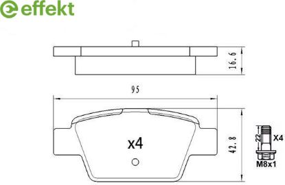 Brake Pad Set, disc brake FIAT - 71769094
