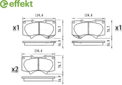 Brake Pad Set, disc brake TOYOTA - 04465-60270