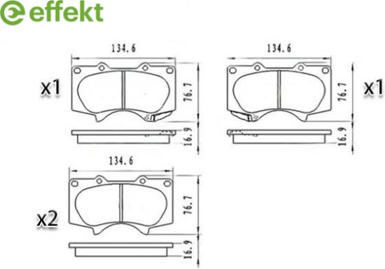 Brake Pad Set, disc brake TOYOTA - 04465-60270