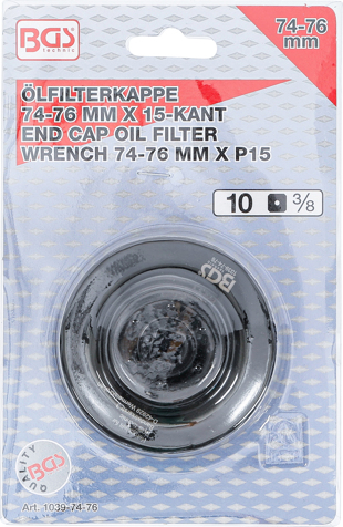 Oilfilter Spanner End Cap Oil Filter Wrench 74/76 mm x P15