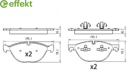 Brake Pad Set, disc brake BMW