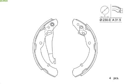 Brake Shoe Set Skoda