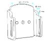 Mobile phone/PDA holder laius 62-77mm, paksus 12-16mm, tilt