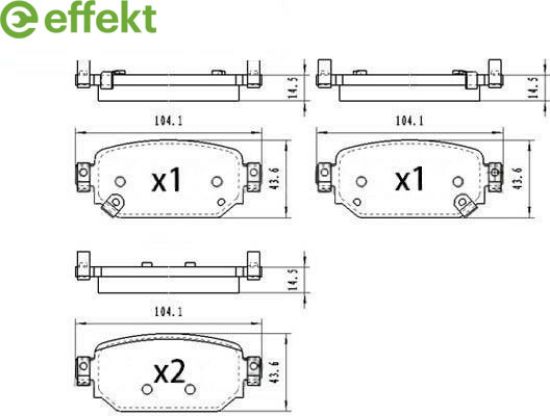 Brake Pad Set, disc brake Mazda