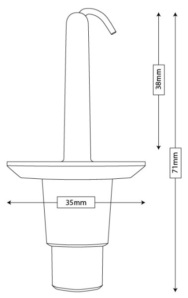 Trim/Protection Strip, radiator grille kinnitusklamber 38mm