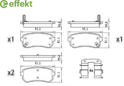 Brake Pad Set, disc brake Hyundai, Kia